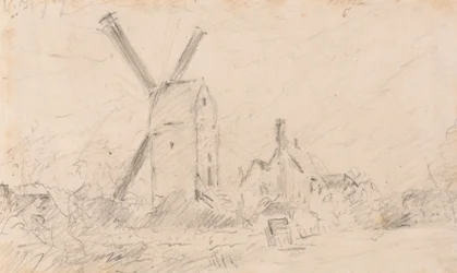 Landschaft mit Windmühle